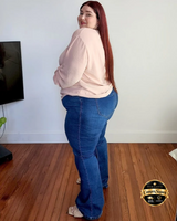 PANTALON JEAN FLARE CORTO - AZUL 1126 🛡️ COMPRA SEGURA 🛡️