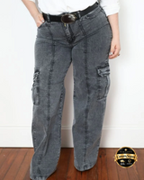 PANTALON JEAN CARGO - GRIS🛡️ COMPRA SEGURA 🛡️