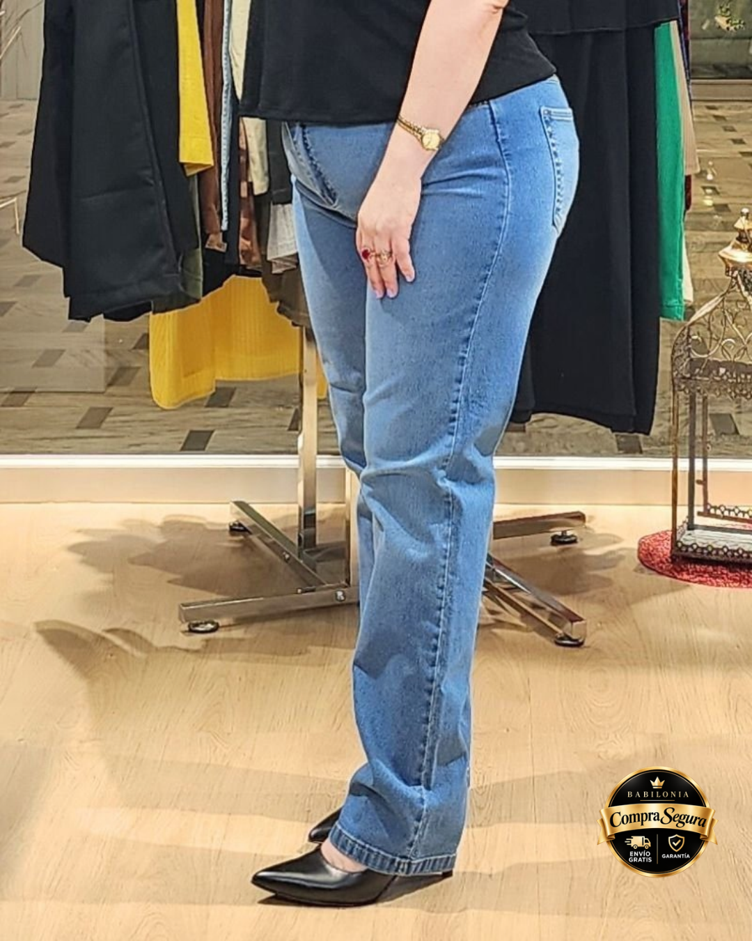 PANTALON JEAN CLASICO - CELESTE 🛡️ COMPRA SEGURA 🛡️