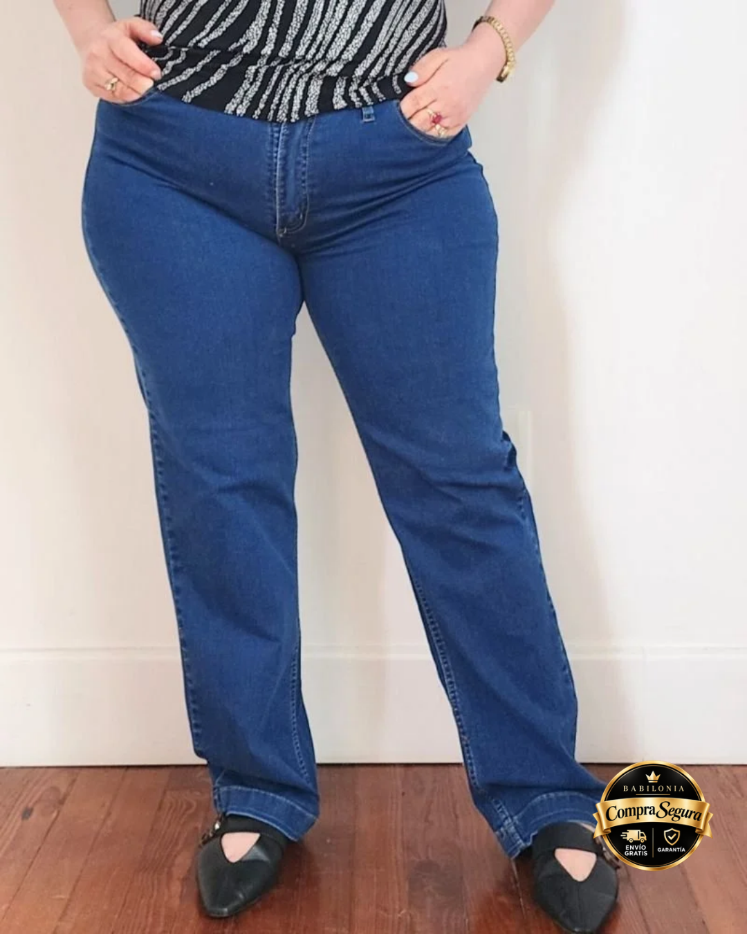 PANTALON JEAN RECTO - AZUL MARINO 🛡️ COMPRA SEGURA 🛡️