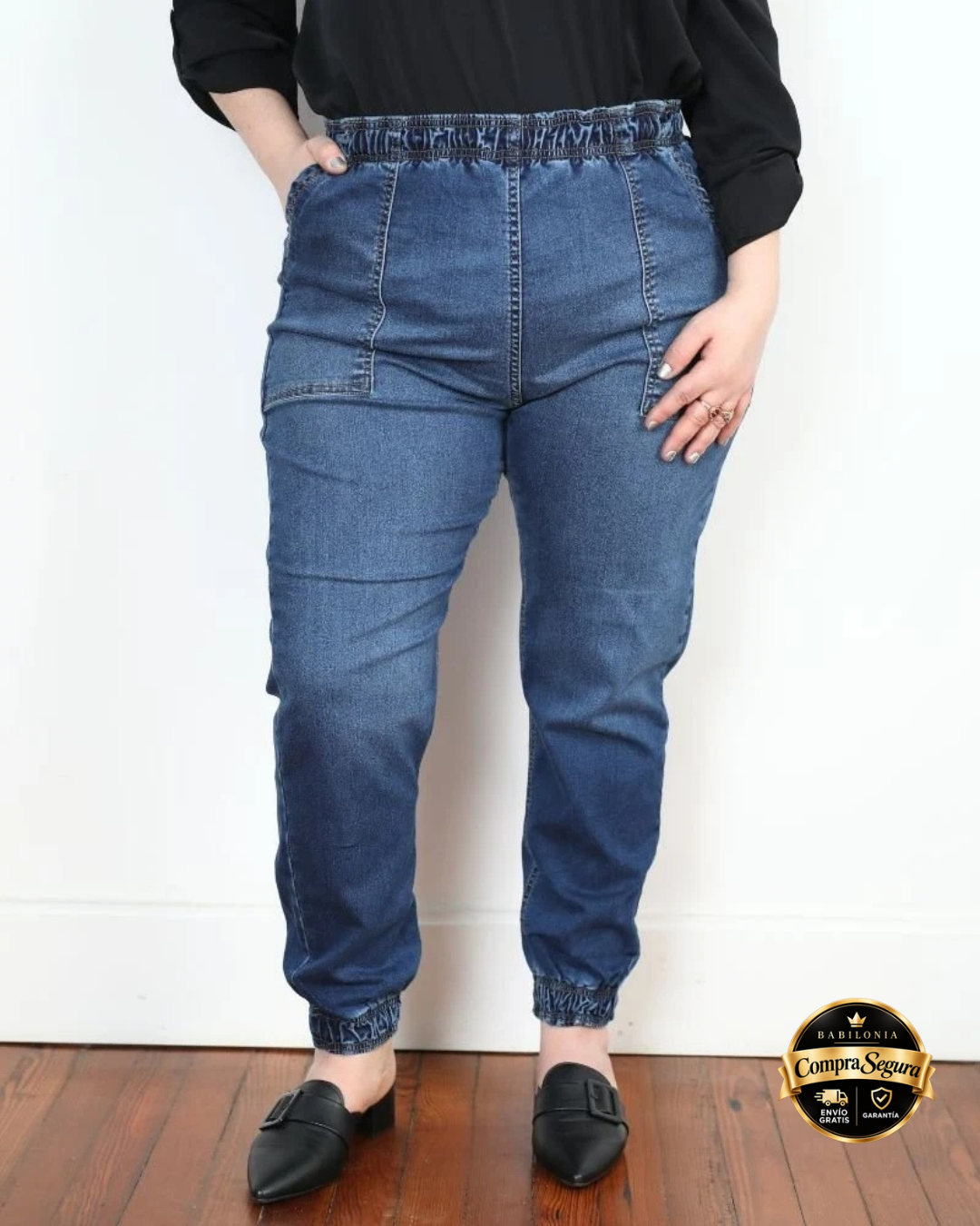 PANTALON JEAN BABUCHA - AZUL 🛡️ COMPRA SEGURA 🛡️