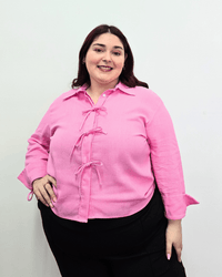 CAMISA ROMA LINO - Rosado
