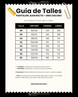 PANTALÓN JEAN RECTO - Gris Oscuro