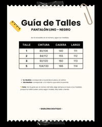PANTALÓN LINO - Negro