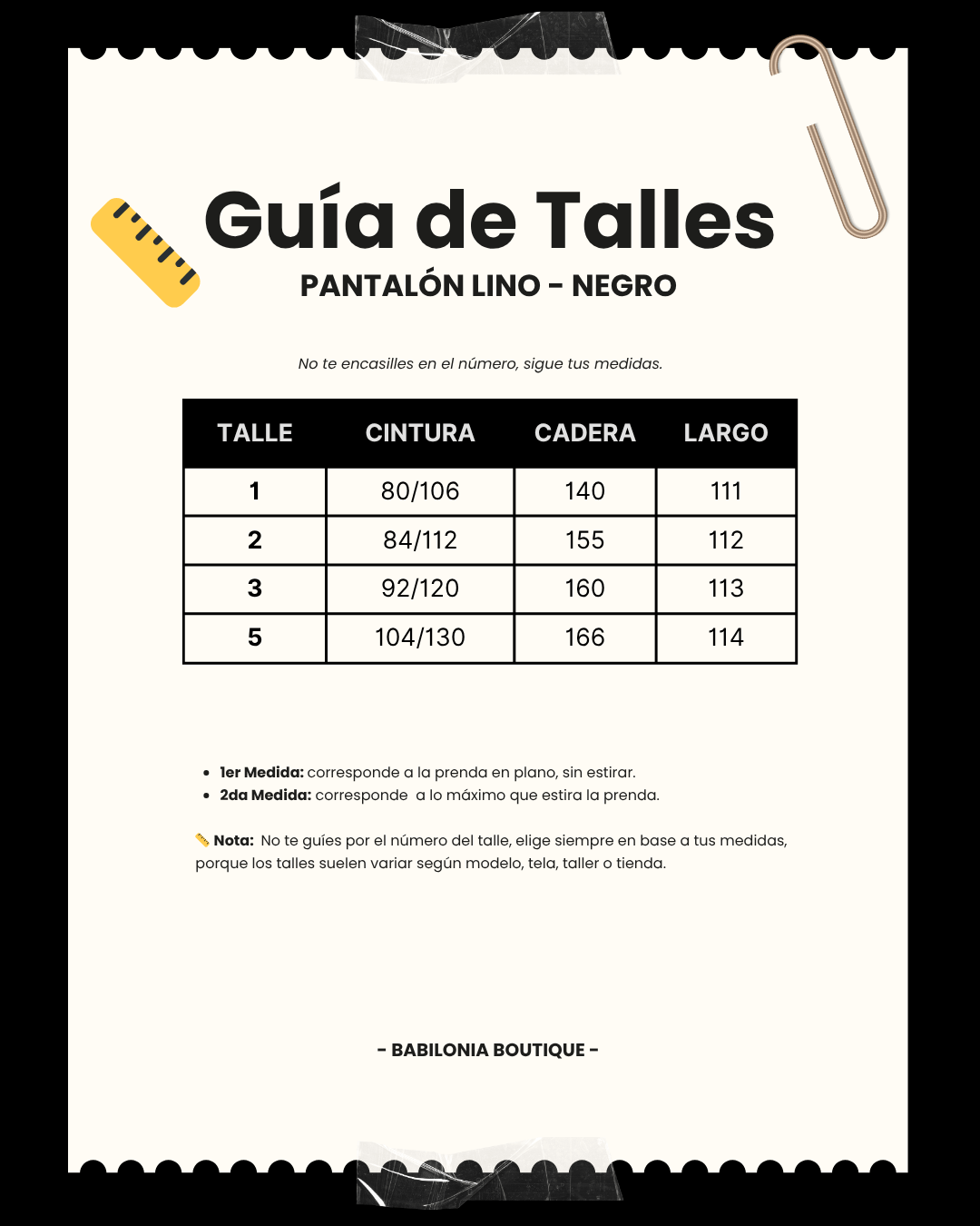 PANTALÓN LINO - Negro