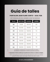 PANTALON JEAN FLARE CORTO - AZUL 1126 🛡️ COMPRA SEGURA 🛡️