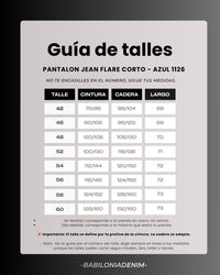 PANTALON JEAN FLARE CORTO - AZUL 1126 🛡️ COMPRA SEGURA 🛡️