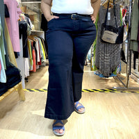 Pantalón Jean Negro Ancho JULIA - (talles grandes)