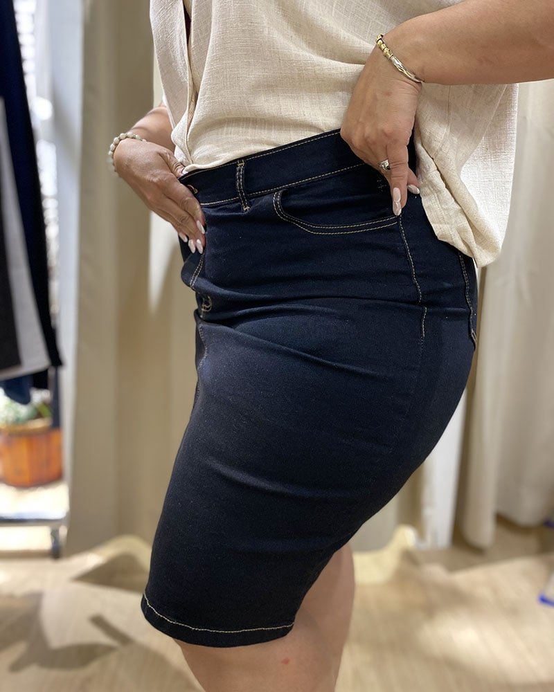 Pollera Falda DUBAI Jean Negra