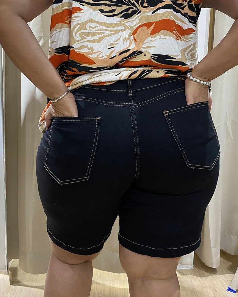 Short Bermuda Jean Negro DUBAI
