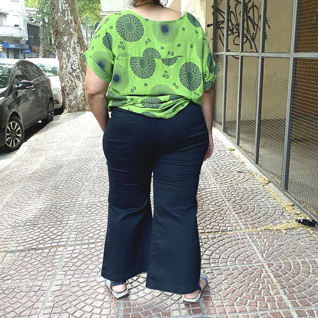 Pantalón Jean Negro Ancho JULIA - (talles grandes)