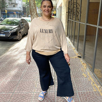Pantalón Jean Negro Ancho JULIA - (talles grandes)