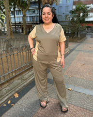 CONJUNTO MORLEY - Verde y Beige