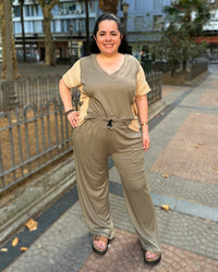 CONJUNTO MORLEY - Verde y Beige