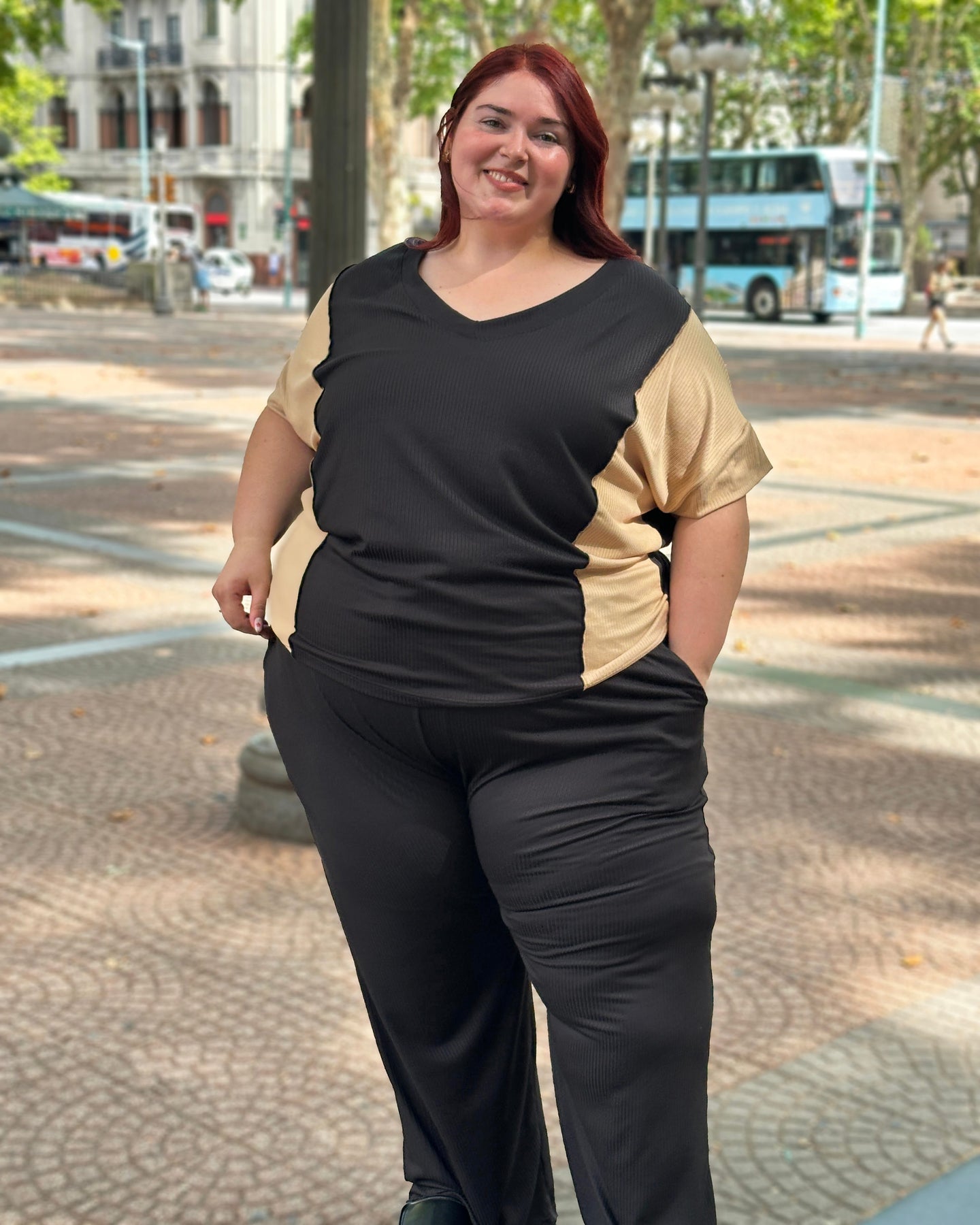 CONJUNTO MORLEY - Negro y Beige