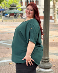 BLUSA GALA - Verde Petróleo