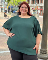 BLUSA GALA - Verde Petróleo