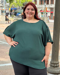 BLUSA GALA - Verde Petróleo