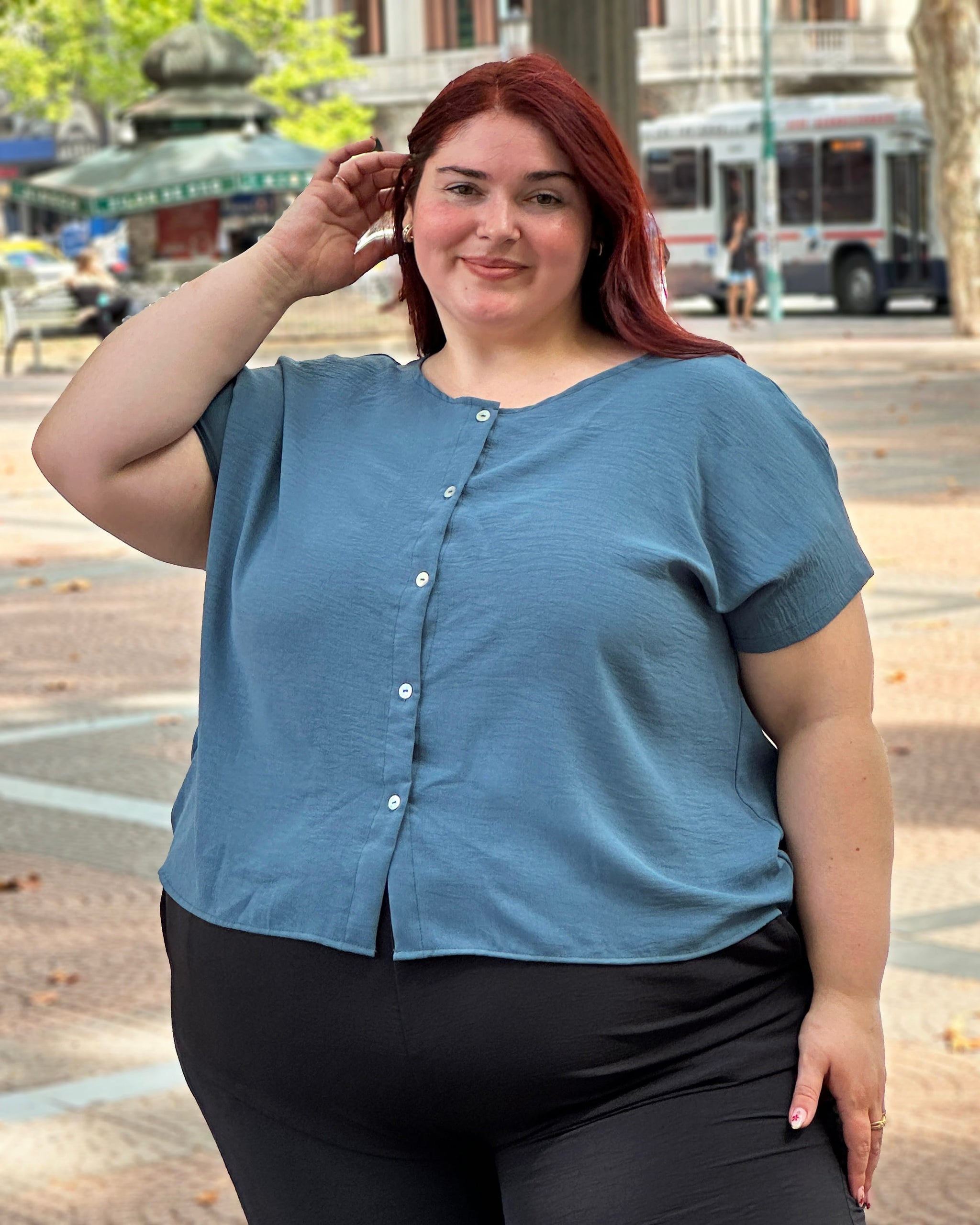 BLUSA CAMISA ANGEL - Azul Jean