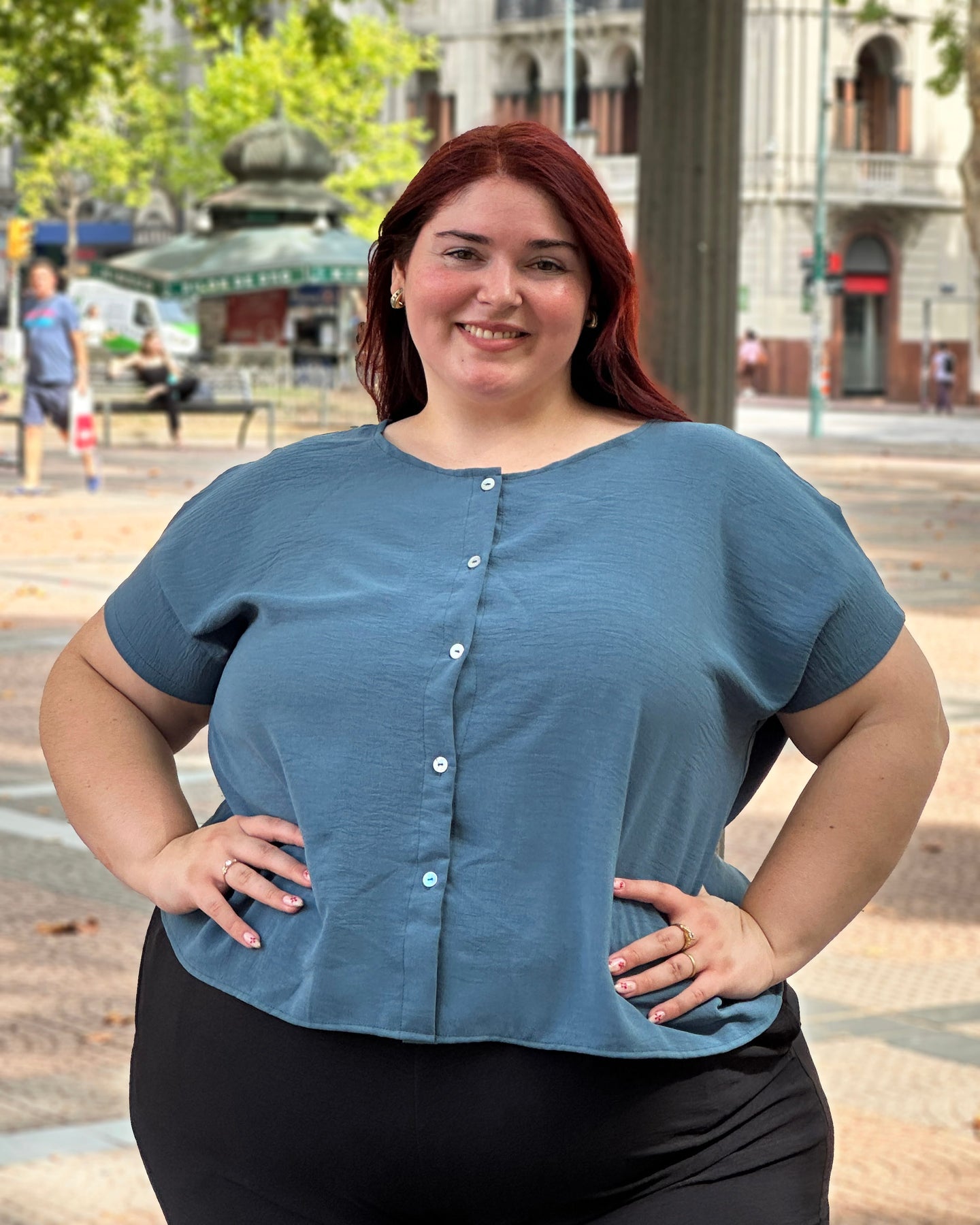 BLUSA CAMISA ANGEL - Azul Jean