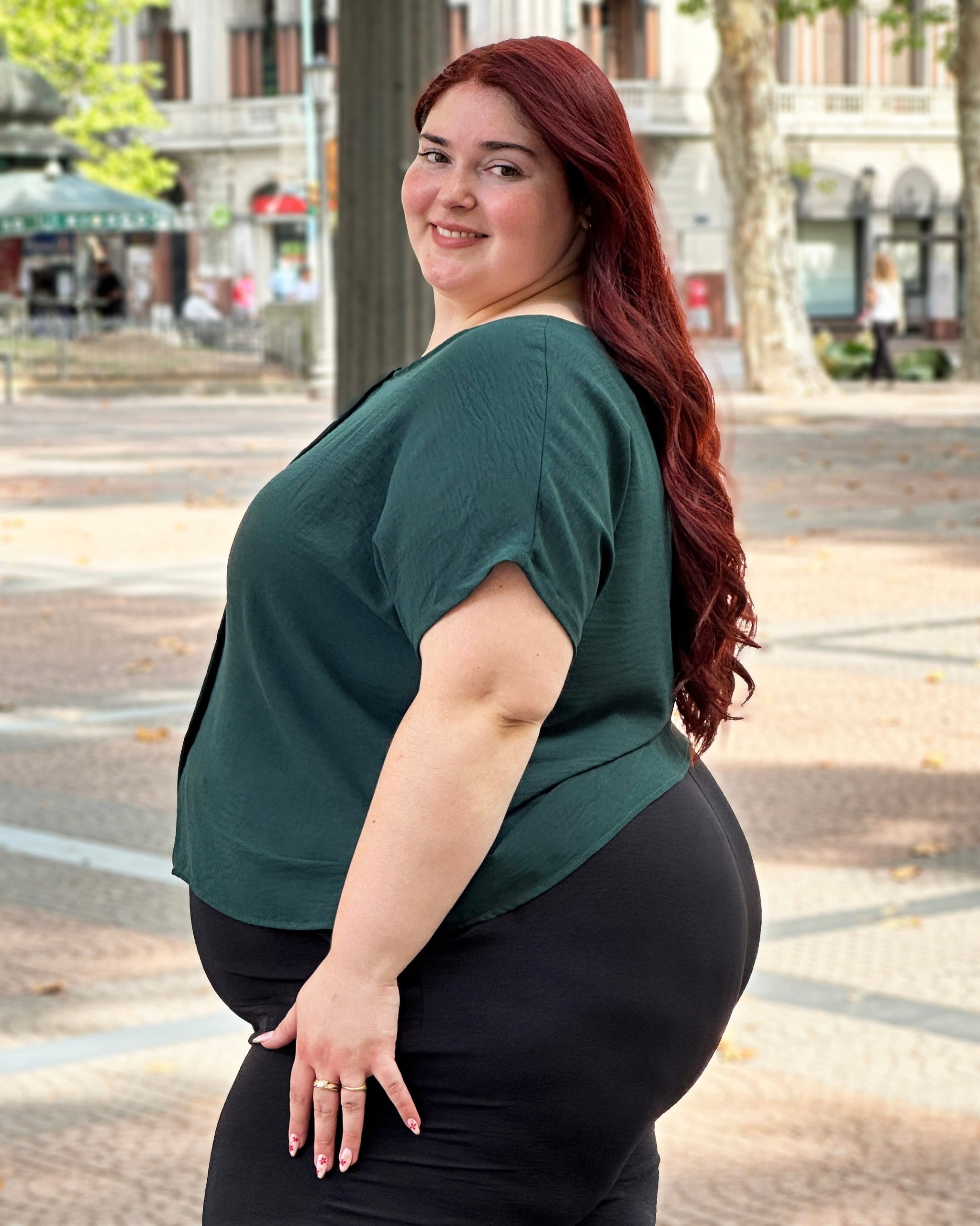 BLUSA CAMISA ANGEL - Verde Petróleo