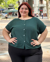 BLUSA CAMISA ANGEL - Verde Petróleo