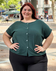 BLUSA CAMISA ANGEL - Verde Petróleo