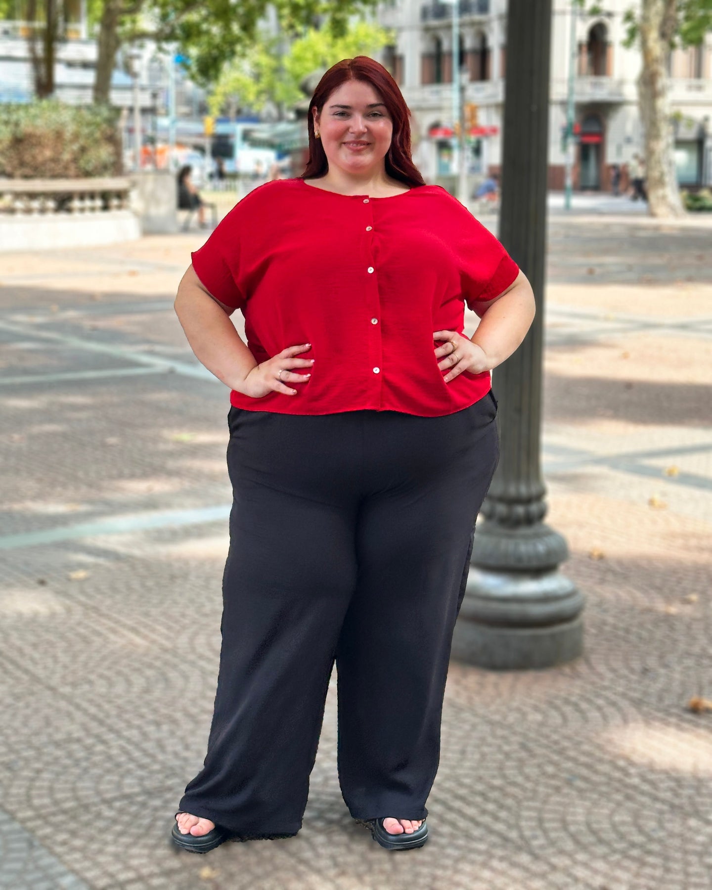 BLUSA CAMISA ANGEL - Roja