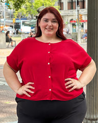 BLUSA CAMISA ANGEL - Roja