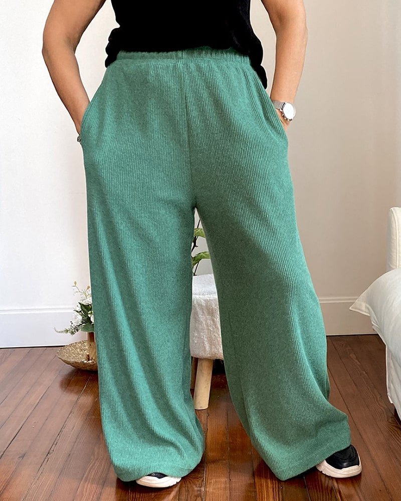 PANTALON PALAZZO BRUSELAS - Verde