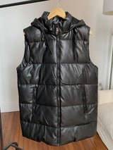 CHALECO ECOCUERO LARGO