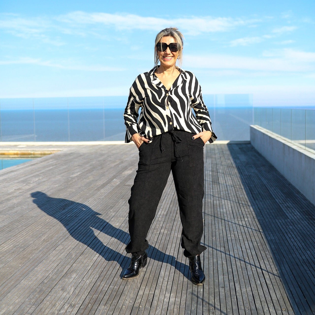 PANTALON BABUCHA PANA - Negro