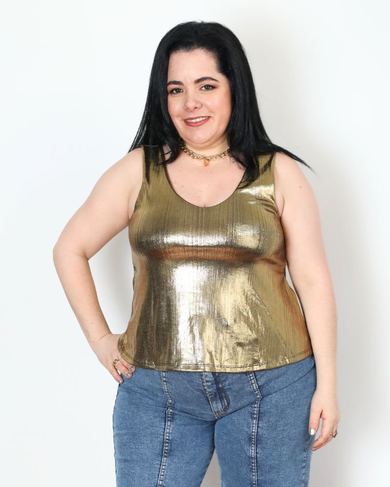 Musculosa Lurex Dorada