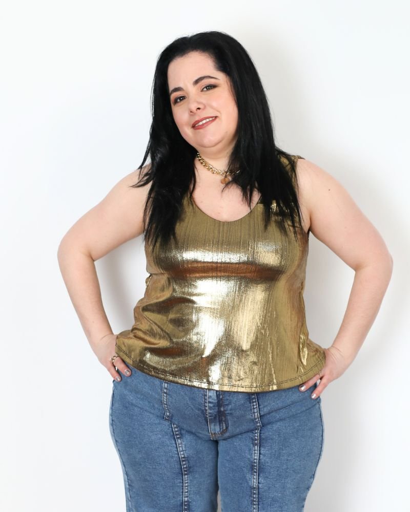 Musculosa Lurex Dorada