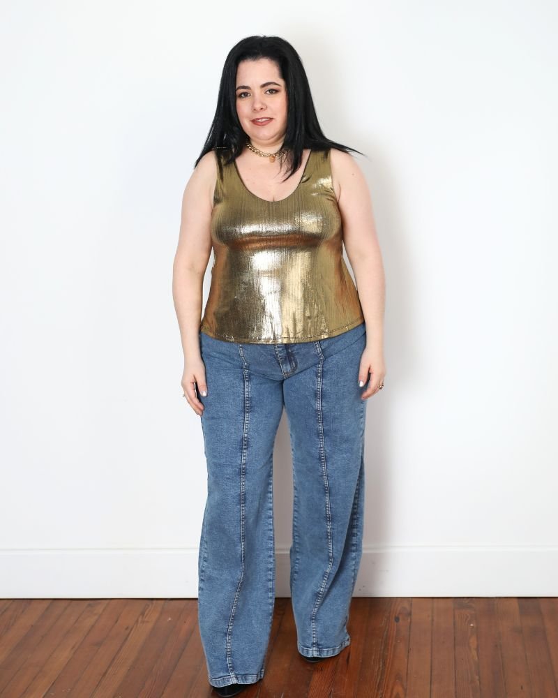 Musculosa Lurex Dorada