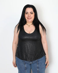 Musculosa Negra con Lurex