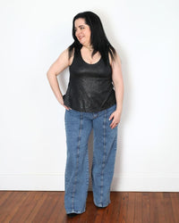 Musculosa Negra con Lurex