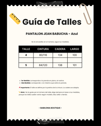 PANTALON JEAN BABUCHA - Azul