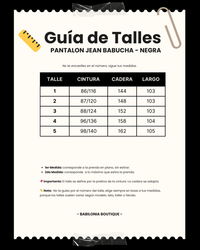 PANTALON JEAN BABUCHA - Negro