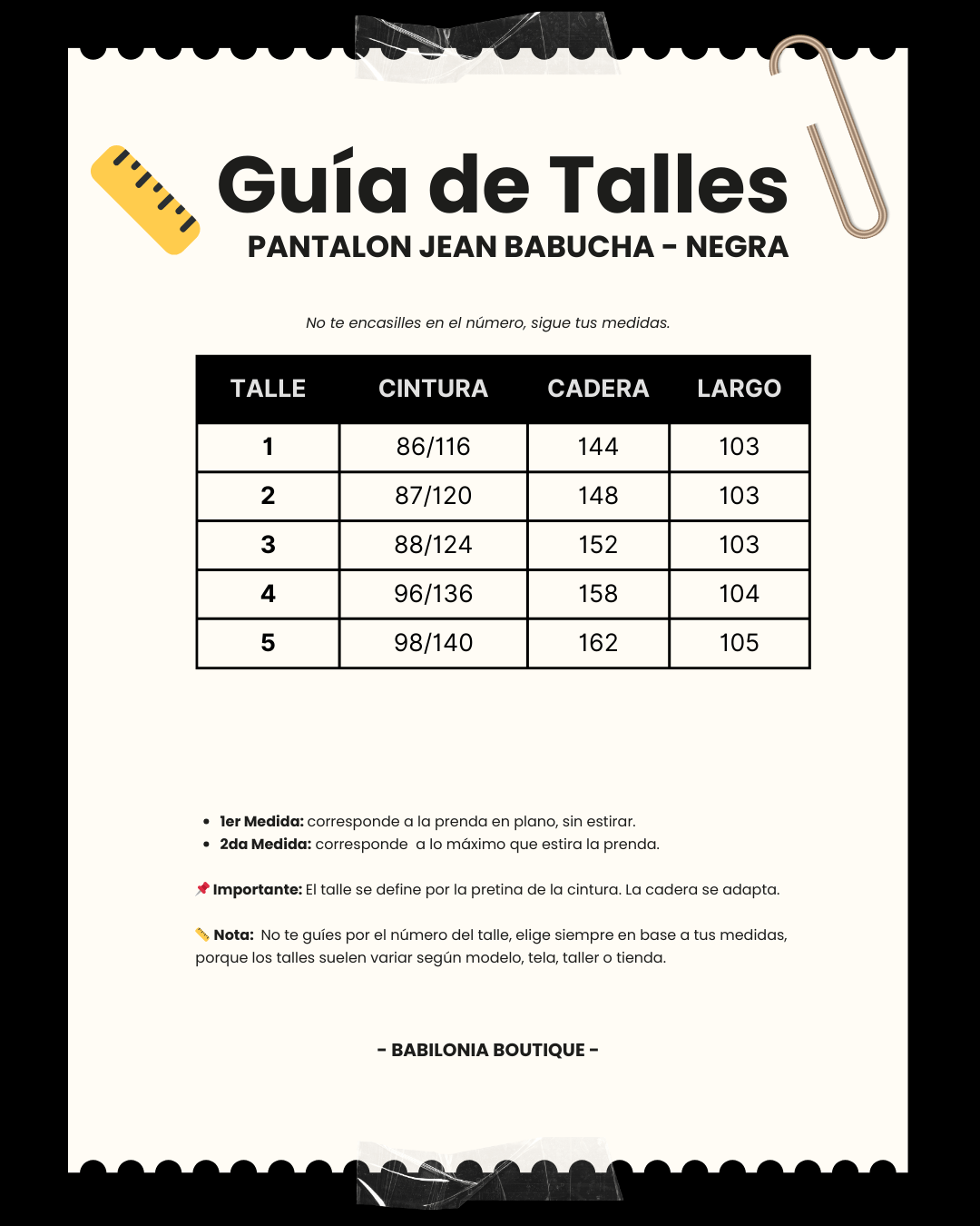 PANTALON JEAN BABUCHA - Negro