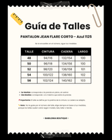 PANTALON JEAN FLARE CORTO - Azul 1125