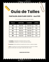 PANTALON JEAN FLARE CORTO - Azul 1125