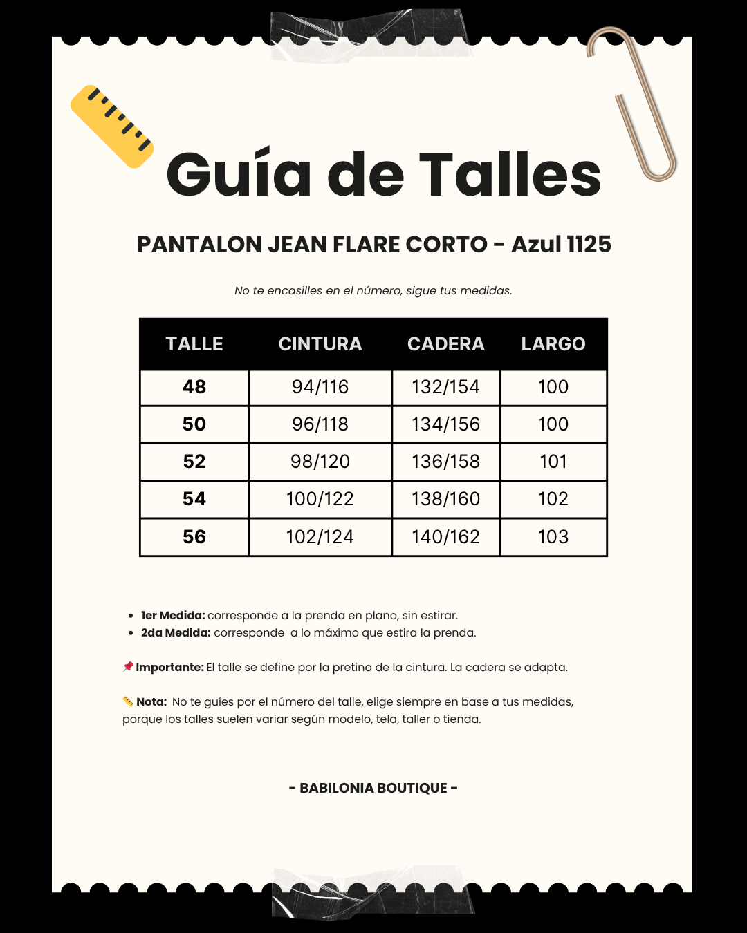 PANTALON JEAN FLARE CORTO - Azul 1125