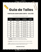 PANTALON JEAN FLARE CORTO - Gris 1125