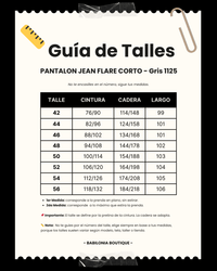 PANTALON JEAN FLARE CORTO - Gris 1125