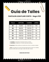 PANTALON JEAN FLARE CORTO - Negro 1125