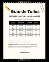 PANTALON JEAN FLARE LARGO - Azul 1125