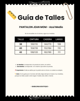 PANTALON JEAN MOM - Azul Medio