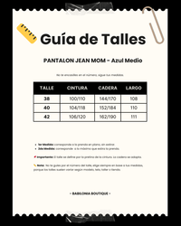 PANTALON JEAN MOM - Azul Medio