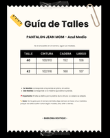 PANTALON JEAN MOM - Azul Medio